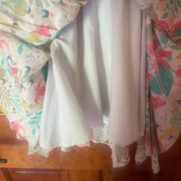 Tommy Bahama Girls Lined Elastic Drawstring Waist Handkerchief Hem Dress Sz 5T - Picture 7 of 9